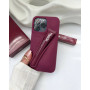 Брендовий рожевий чохол Rhode Lip Case Raspberry Jelly з блиском для iPhone 15 Pro Max